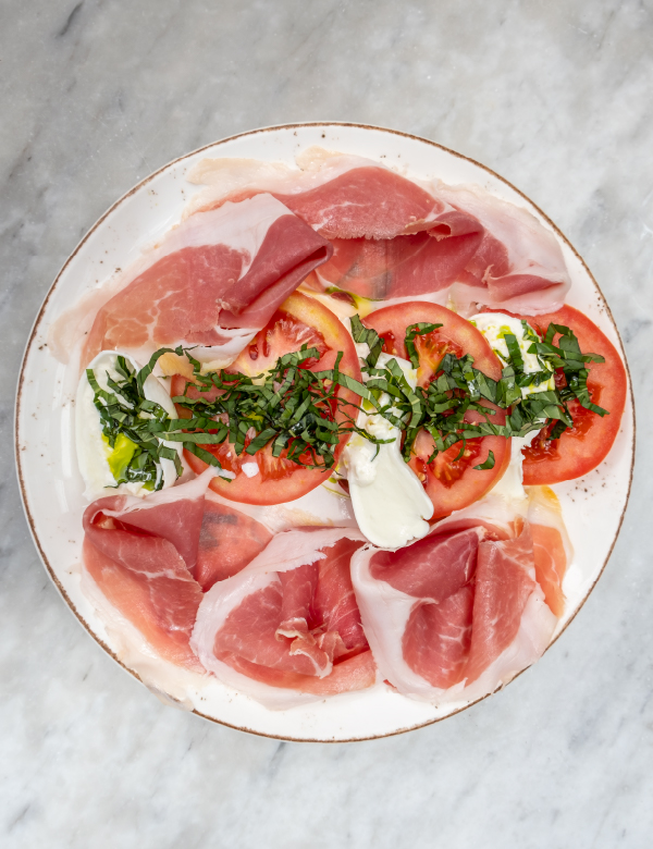 Prosciutto, Formaggi e Pomodoro